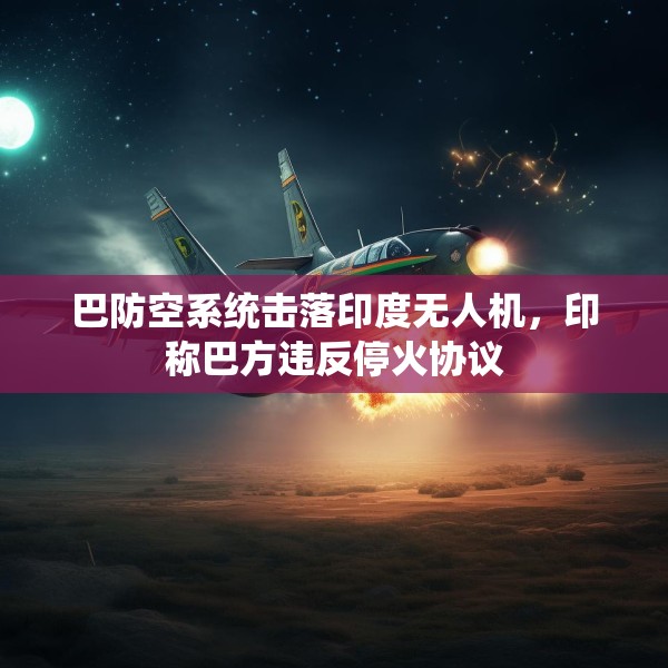 巴防空系统击落印度无人机，印称巴方违反停火协议