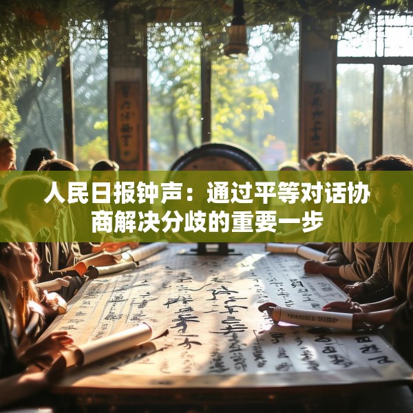 人民日报钟声：通过平等对话协商解决分歧的重要一步