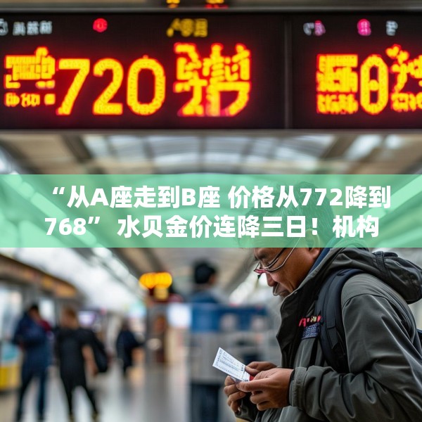 “从A座走到B座 价格从772降到768” 水贝金价连降三日！机构调整预期