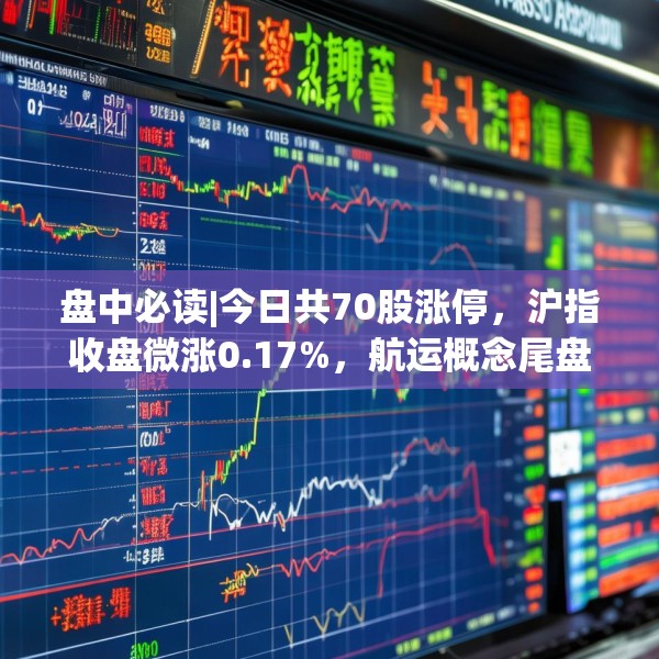 盘中必读|今日共70股涨停，沪指收盘微涨0.17%，航运概念尾盘走高
