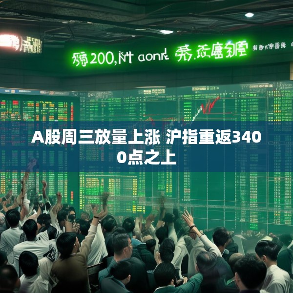 A股周三放量上涨 沪指重返3400点之上