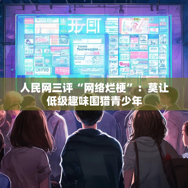 人民网三评“网络烂梗”：莫让低级趣味围猎青少年