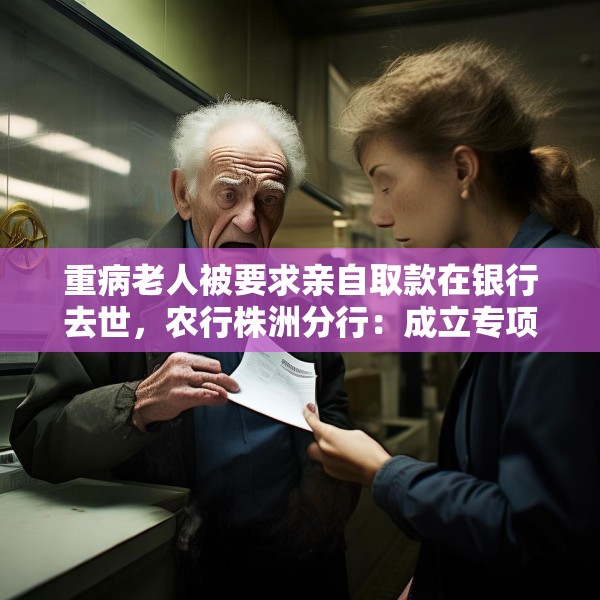 重病老人被要求亲自取款在银行去世，农行株洲分行：成立专项工作组、配合警方调查