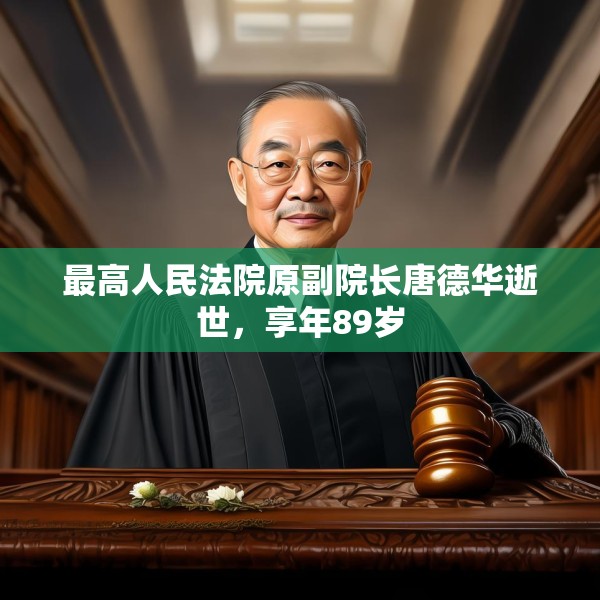 最高人民法院原副院长唐德华逝世，享年89岁