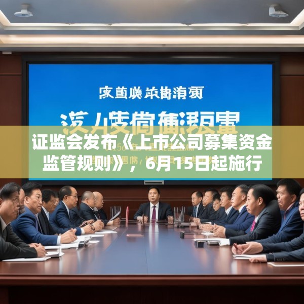 证监会发布《上市公司募集资金监管规则》，6月15日起施行