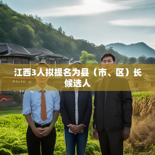 江西3人拟提名为县（市、区）长候选人