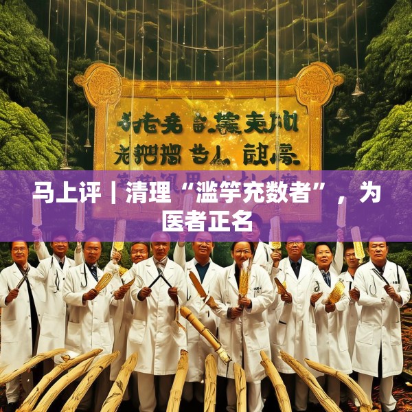 马上评｜清理“滥竽充数者”，为医者正名