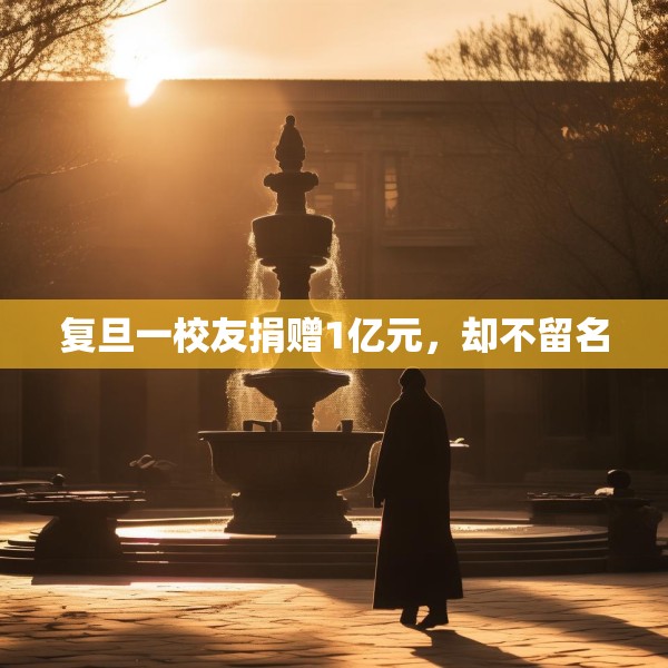 复旦一校友捐赠1亿元，却不留名