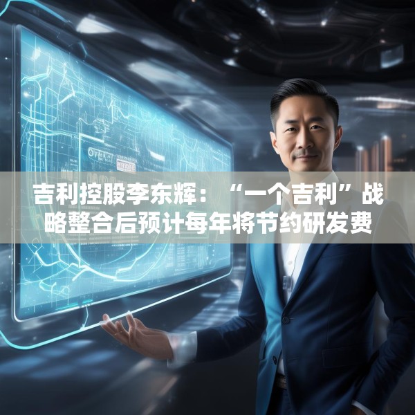 吉利控股李东辉：“一个吉利”战略整合后预计每年将节约研发费用数十亿元