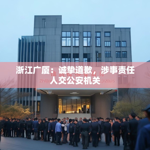 浙江广厦：诚挚道歉，涉事责任人交公安机关