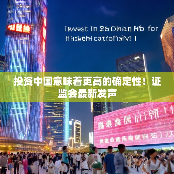 投资中国意味着更高的确定性！证监会最新发声