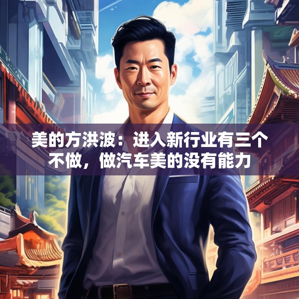 美的方洪波：进入新行业有三个不做，做汽车美的没有能力