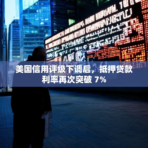 美国信用评级下调后，抵押贷款利率再次突破 7%