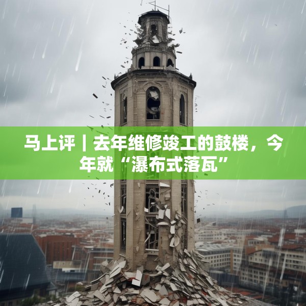 马上评｜去年维修竣工的鼓楼，今年就“瀑布式落瓦”