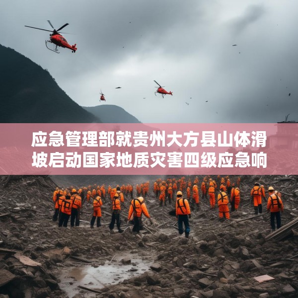 应急管理部就贵州大方县山体滑坡启动国家地质灾害四级应急响应