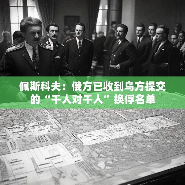 佩斯科夫：俄方已收到乌方提交的“千人对千人”换俘名单