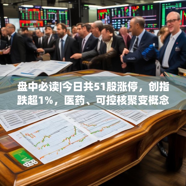 盘中必读|今日共51股涨停，创指跌超1%，医药、可控核聚变概念逆势走高