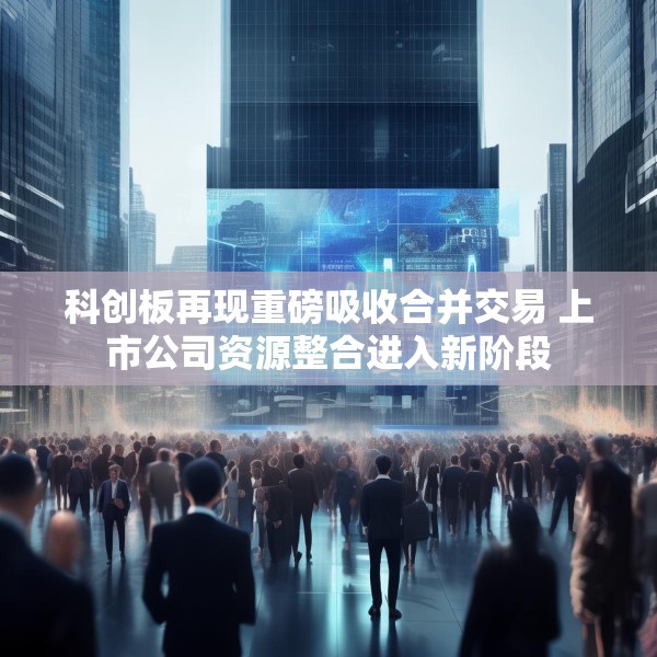 科创板再现重磅吸收合并交易 上市公司资源整合进入新阶段