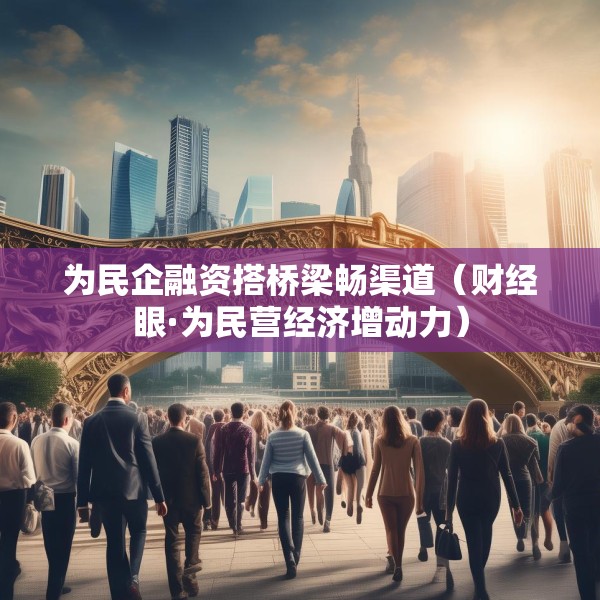 为民企融资搭桥梁畅渠道（财经眼·为民营经济增动力）