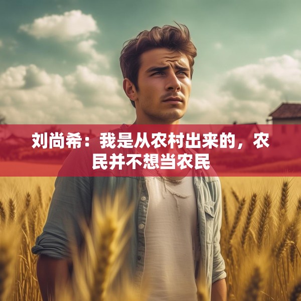 刘尚希：我是从农村出来的，农民并不想当农民