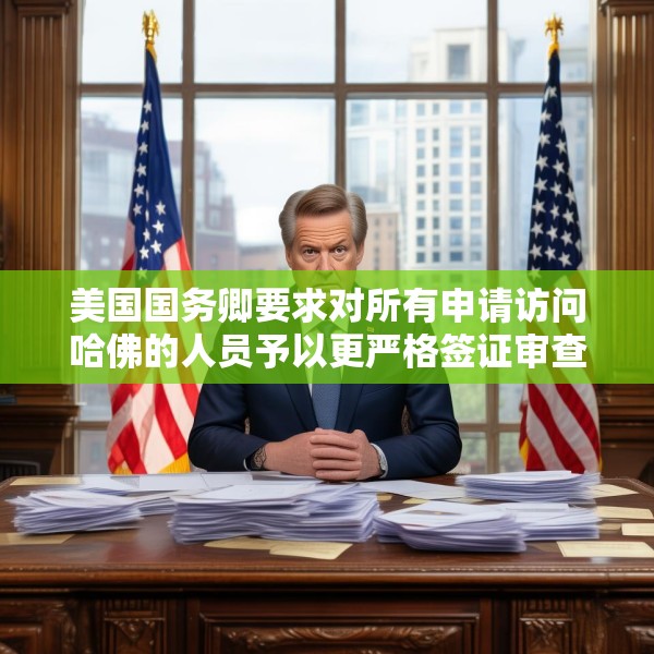 美国国务卿要求对所有申请访问哈佛的人员予以更严格签证审查
