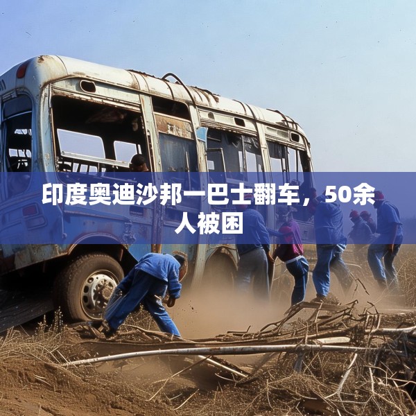 印度奥迪沙邦一巴士翻车，50余人被困