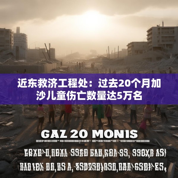 近东救济工程处：过去20个月加沙儿童伤亡数量达5万名