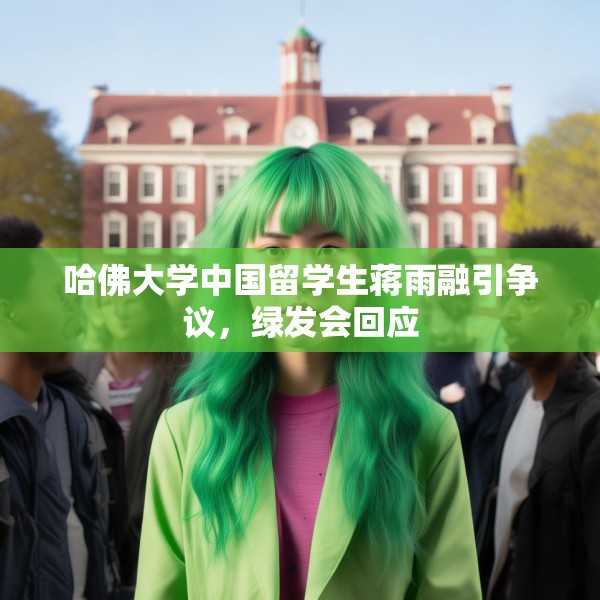哈佛大学中国留学生蒋雨融引争议，绿发会回应