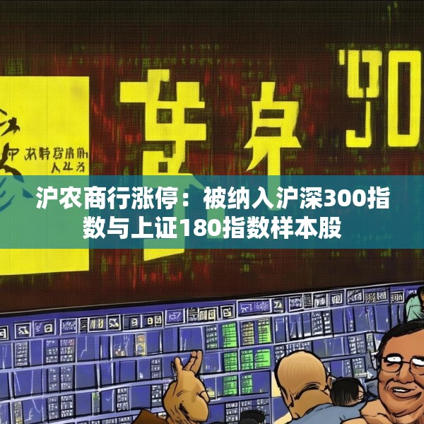 沪农商行涨停：被纳入沪深300指数与上证180指数样本股