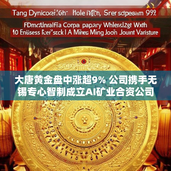 大唐黄金盘中涨超9% 公司携手无锡专心智制成立AI矿业合资公司