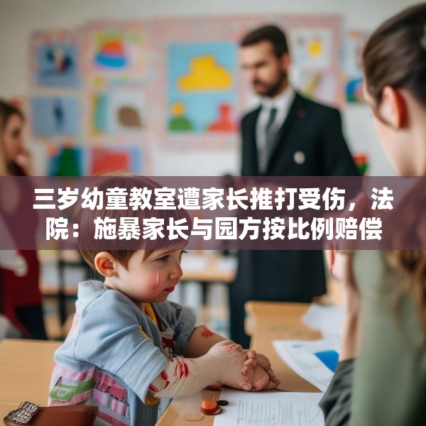 三岁幼童教室遭家长推打受伤，法院：施暴家长与园方按比例赔偿