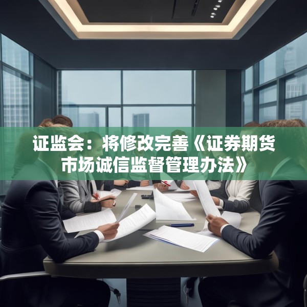 证监会：将修改完善《证券期货市场诚信监督管理办法》