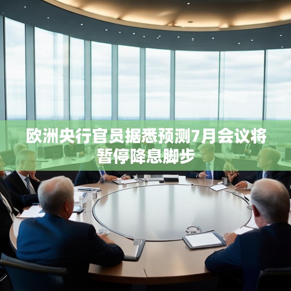 欧洲央行官员据悉预测7月会议将暂停降息脚步