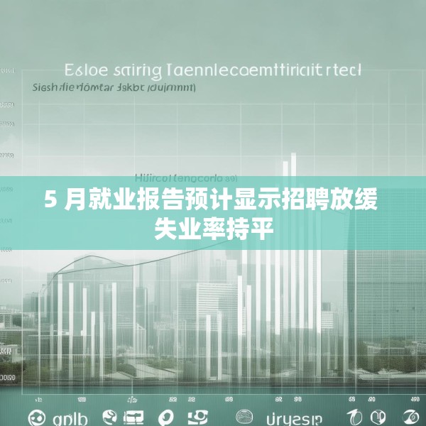 5 月就业报告预计显示招聘放缓 失业率持平