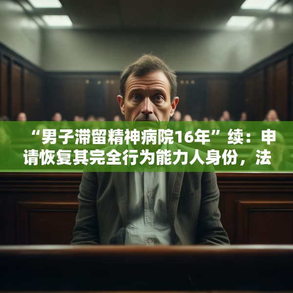 “男子滞留精神病院16年”续：申请恢复其完全行为能力人身份，法院已开庭