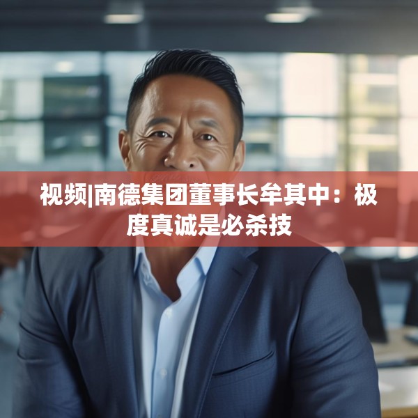 视频|南德集团董事长牟其中：极度真诚是必杀技