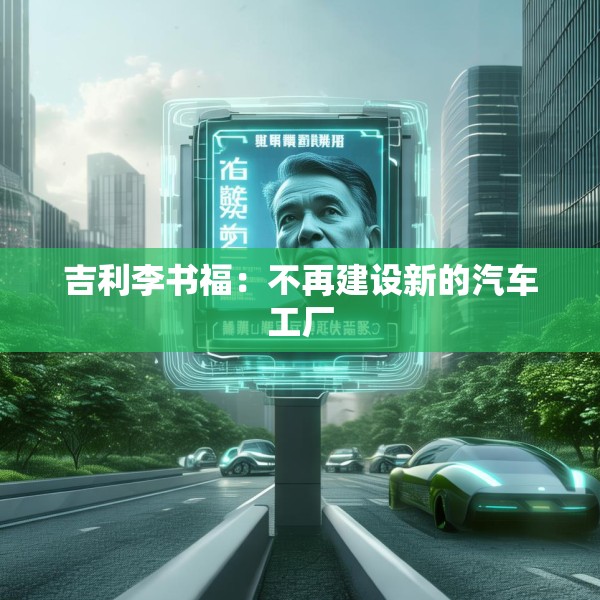 吉利李书福：不再建设新的汽车工厂