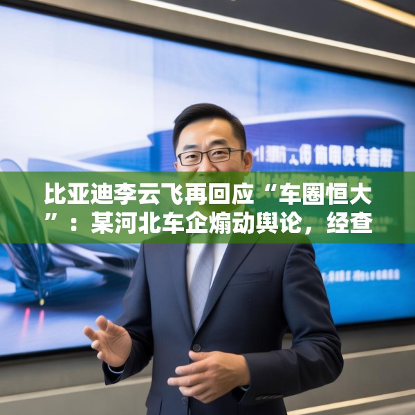 比亚迪李云飞再回应“车圈恒大”：某河北车企煽动舆论，经查没有问题