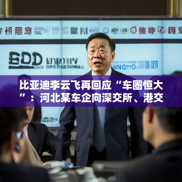 比亚迪李云飞再回应“车圈恒大”：河北某车企向深交所、港交所及监管机构恶意举报比亚迪