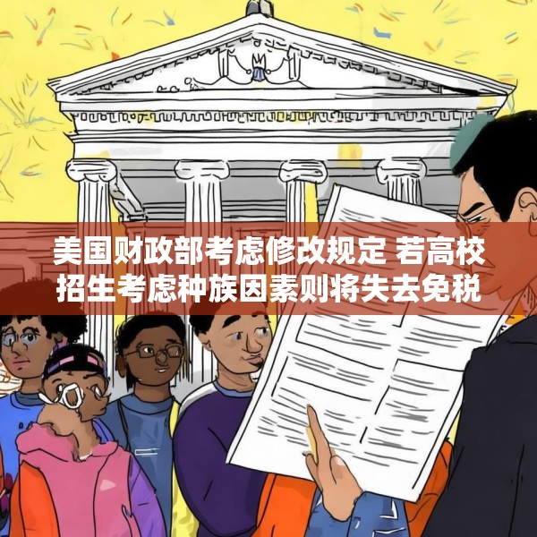 美国财政部考虑修改规定 若高校招生考虑种族因素则将失去免税资格