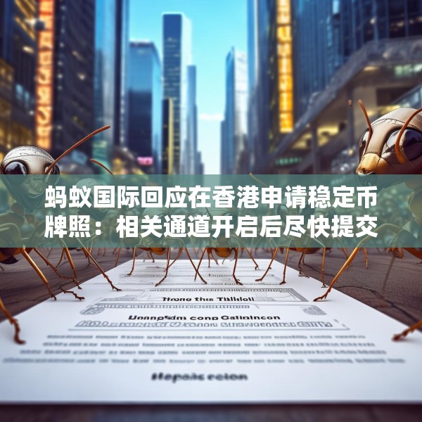 蚂蚁国际回应在香港申请稳定币牌照：相关通道开启后尽快提交