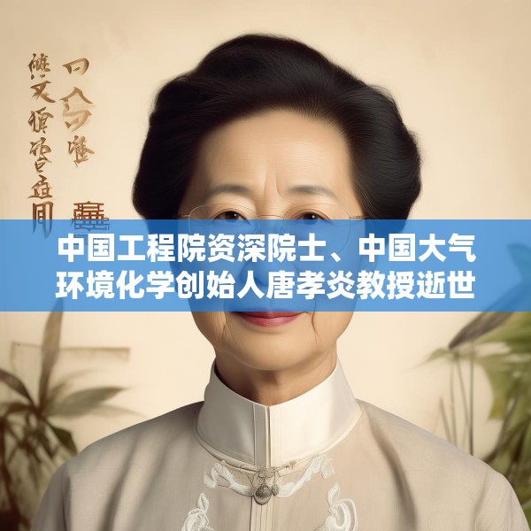 中国工程院资深院士、中国大气环境化学创始人唐孝炎教授逝世