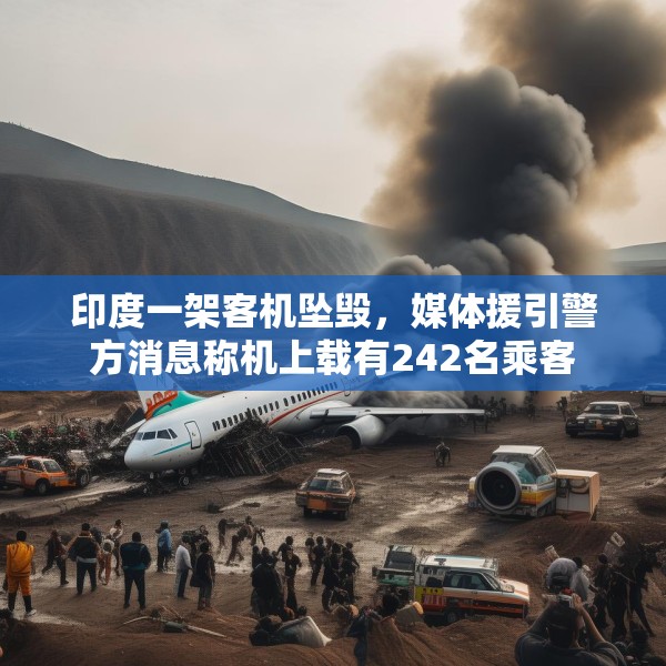 印度一架客机坠毁，媒体援引警方消息称机上载有242名乘客