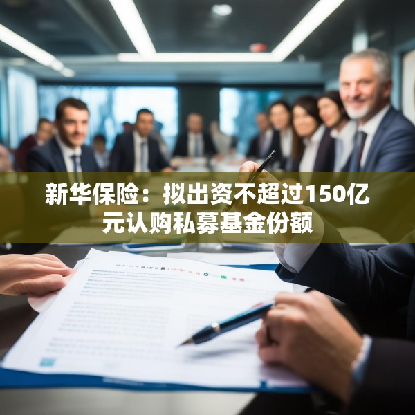 新华保险：拟出资不超过150亿元认购私募基金份额