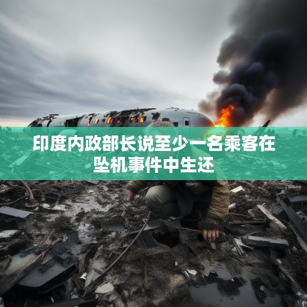印度内政部长说至少一名乘客在坠机事件中生还