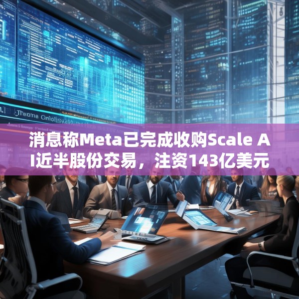 消息称Meta已完成收购Scale AI近半股份交易，注资143亿美元