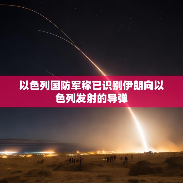 以色列国防军称已识别伊朗向以色列发射的导弹