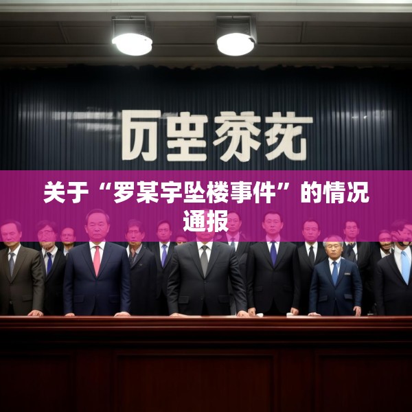 关于“罗某宇坠楼事件”的情况通报