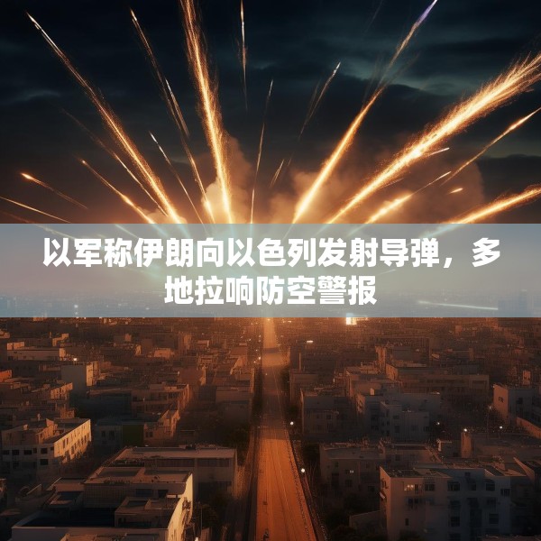 以军称伊朗向以色列发射导弹，多地拉响防空警报