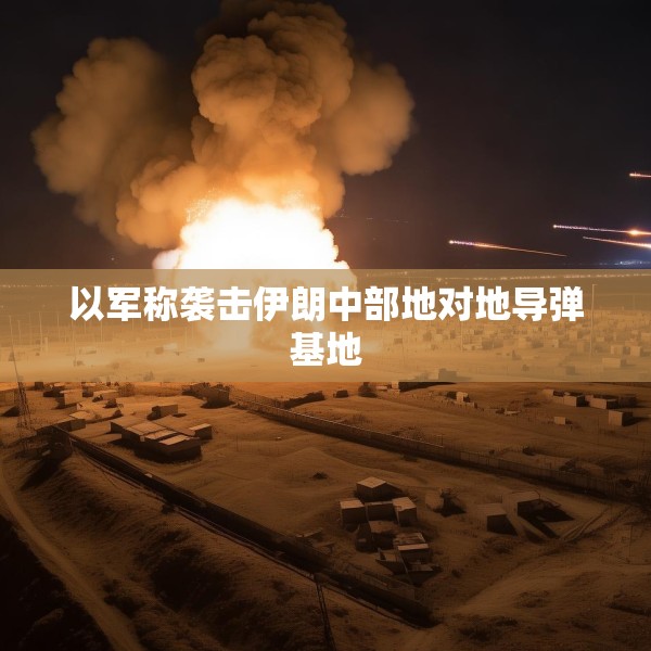 以军称袭击伊朗中部地对地导弹基地